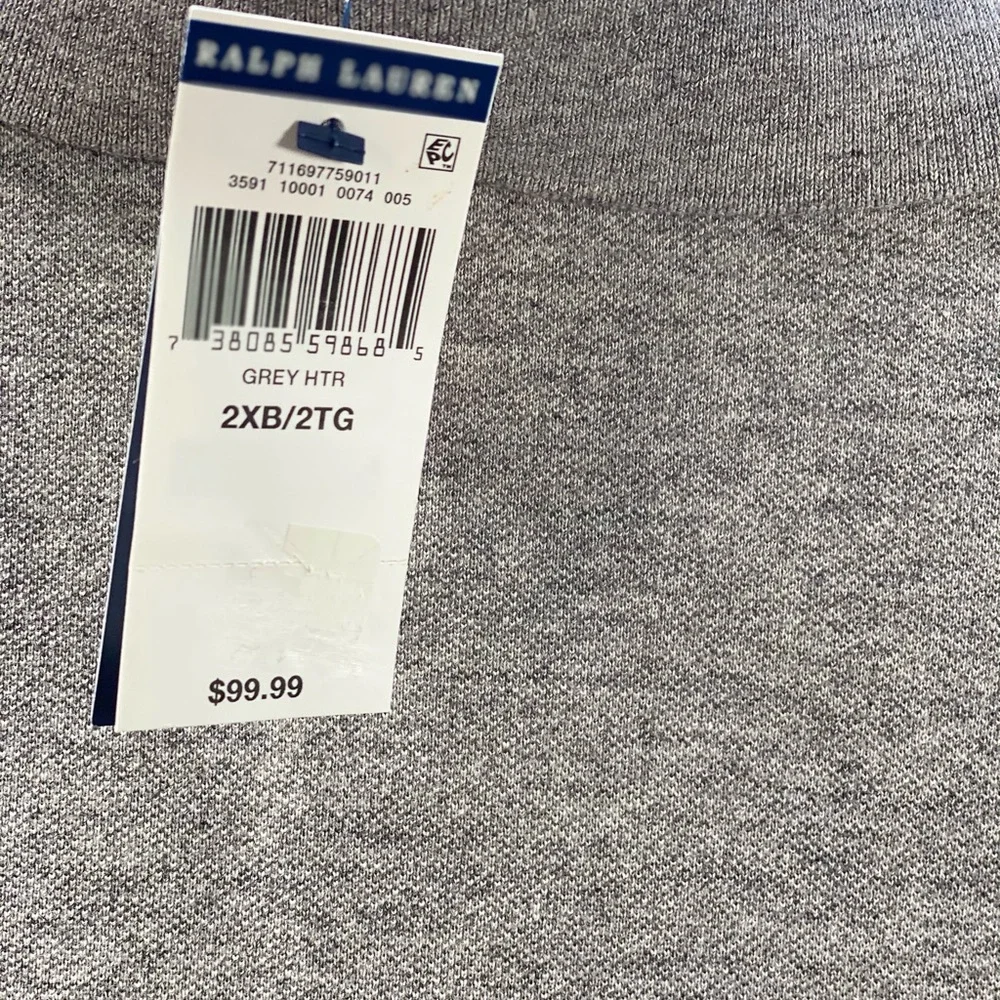 Polo Ralph Lauren Big Pony‎ Gray Polo Shirt Men's Large New with Tags